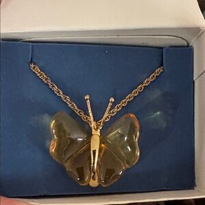Avon Amber Butterfly Necklace (for kelliekb)
